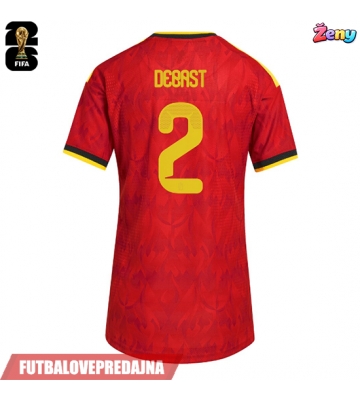 Lacne Ženy Futbalové dres Belgicko Zeno Debast #2 MS 2026 Krátky Rukáv - Domáci